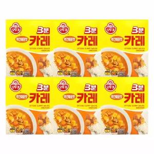 오뚜기 3분 카레 약간매운맛 200g 6개