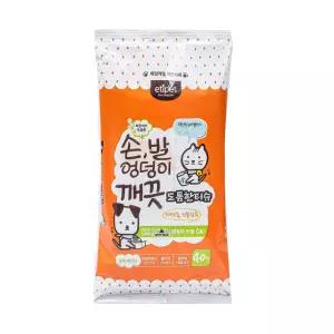 에티펫 손 발 엉덩이 깨끗 도톰한 티슈 40개입 5개