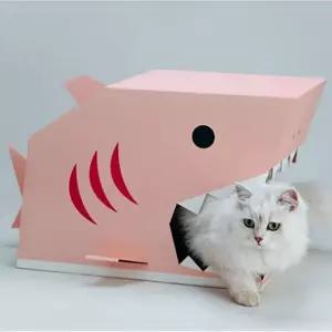 죠스 박스 스크래쳐 숨숨집 핑크하우스 인테리어 고양이숨숨 캣숨숨 냥이 숨숨 놀이터 놀잇감