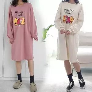 푸우 수유 롱 원피스 긴팔 수유원피스 봄 가을 수유복 ID143