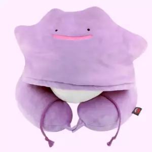 메타몽 어린이 캐릭터 휴대용 후드 목 쿠션 베개베개겸 인형 편한