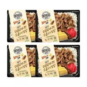 아워홈 온더고 숯불향 데리야끼 소불고기 덮밥 290g, 4개
