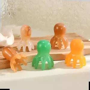 안마의자 문어 지압 괄사 두피마사지기 노란