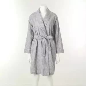 [와코루](하남점) 면선염 잔 체크 여성 로브 가운[WRB2513W]