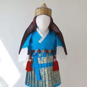 [보리보리/도담도담]이헌 북청색 금박 남아한복 곤색 유아 아기 전통 한복