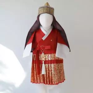 [보리보리/도담도담]이헌 벽돌 남아한복 곤색 유아 아기 전통 한복