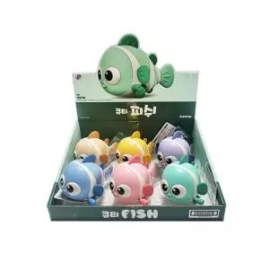 큐티 피쉬 6개입움직이는물고기 작동장난감 태엽 완구 어린이