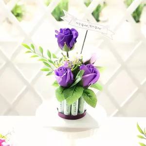 로즈케이크 용돈박스 10 바이올렛 플라워 컵 디저트 보관 함 스 위트 상자 퍼플 패키지