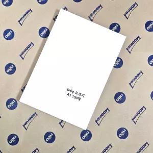 A3사이즈 260g 모조지 100매 백상지 전지주보용지 인쇄 상장 두꺼운 전단지