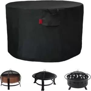 커버 제니 아웃도어 원형 화재 구덩이 커버는 원 사계절용 코트야드 야히텍 싱라이파이어 햄튼 베이