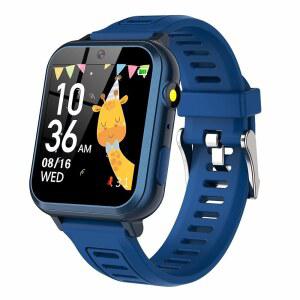 AIWIEP 3-12세 어린이용 스마트워치, 24게임 HD 터치스크린 페도미터 카메라 음악 플레이어 알람 시계 손전등 12/24시간 장난감 6개 7 8 9 10세 어린이 생일 선물