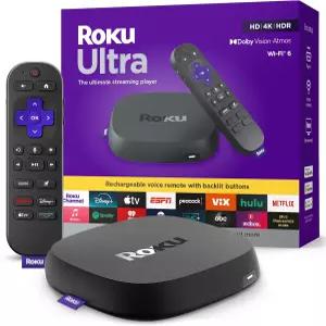 Roku Ultra 최고의 스트리밍 플레이어 HDR10+ Dolby Vision Atmos가 탑재된 TV용 4K 장치 블루투스 및 WiFi