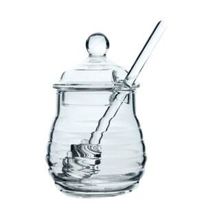 허니캔 글라스 투명 스트레이트 스틱 잼 수납 양념병 가정용 그릇 주방용품