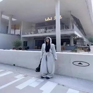 여자 정장세트 추동 연그레이 후드 옆단추 맨투맨+와이드 바지 세트 원픽4