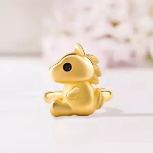 [뽀르띠] 순금 24K 3.75g 말띠 붉은 말 돌반지