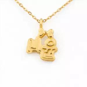 [뽀르띠] 순금 24K 1.875g 리본 이름목걸이 돌목걸이