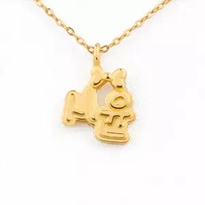 [뽀르띠] 순금 24K 1.875g 리본 이름목걸이 돌목걸이