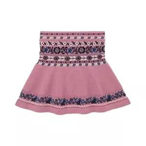 [미샤앤퍼프]키즈 아일릿 리본 패턴 피오나 스커트 앤틱로즈 K2045W25 0D2
