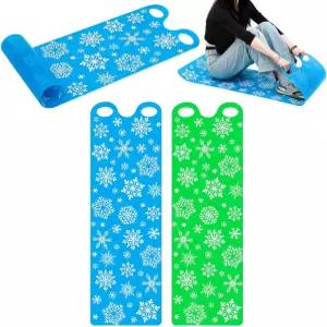 레이도 54인치 대형 눈썰매 유연한 플라잉 카펫 눈송이 슬라이더 매트 썰매 장비 눈 경량 롤업 스노우보드