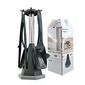 파미레 나일론 조리기구 6종 선물세트 국자 뒤집개 건지기 볶음스푼 요리집게 걸이대건 가정용도구 주방용