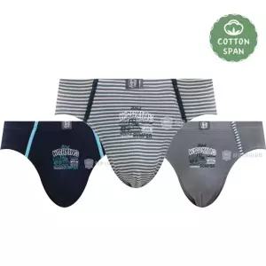 주니어 코닉 브리프 면스판 삼각팬티 3종세트가로줄 쥬니어스트라이프 키즈 디자인남아 남학생 캐주얼 심플