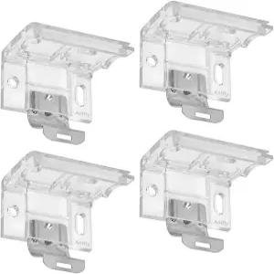 금속 클립 Antfly 4 PCS 장착 브래킷 1인치25mm 주름형 블라인드 헤드레일 및 무선 벌집용 숨겨진