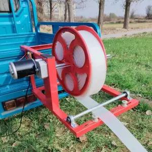 전동 비닐 수거기 정리대 12V 전기 폐비닐 트랙터