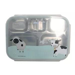 알프스팜 프렌즈 더블배식판 5구식 5구 어린이 키즈 유치원 어린이집 도시락 스텐 스테인레스