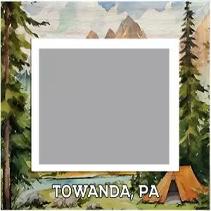 R과 R 펜실베니아 기념품 나무 사진 액자 캠핑 텐트 디자인 가로 수입