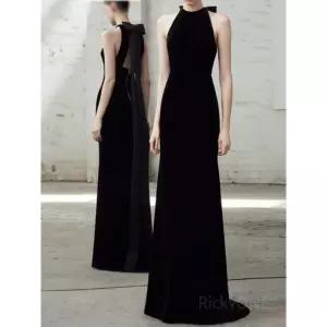 벨벳 홀터넥 롱드레스 블랙 파티룩 연주회 이브닝