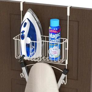 간단한 가정용 도어월마운트 다리미 보드 홀더 흰색