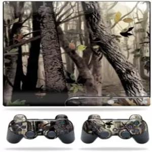 소니 플레이스테이션 3 PS3 슬림 스킨 + 컨트롤러 스티커 트리 카모와 호환되는 마이티스킨