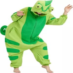 YUTCOTC 성인 카멜레온 원피스 잠옷 코스튬 동물 의상