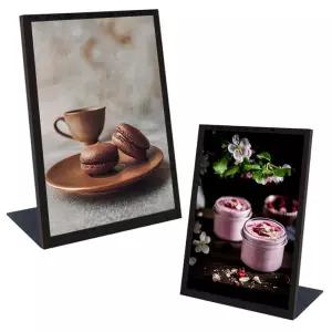 카페 메뉴판 거치대 pop 꽂이 아크릴 스탠드 A4 A3안내문 안내판 POP케이스 테이블 T자형 인포프레임 받침