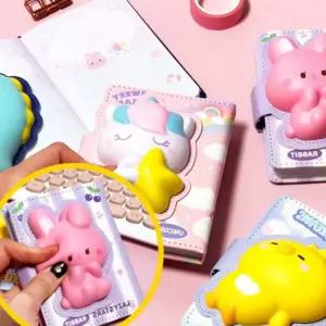 귀여운 미니 다이어리 초등 캐릭터 일기장 신학기표지 랜덤 스퀴시 말랑이 열쇠고리 팬더 레이지타 휴대간