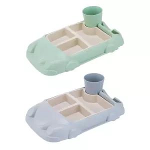 천연 대나무 자동차 어린이 식판 아기 유아 이유식용식기 유아용 아동 유치원준비물 급식 배식판 아동용