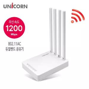 유니콘 AC1200 듀얼밴드 유무선공유기 AW-B2무 무랜 와이파이 데스크탑 무카드 유공 네트워크장비