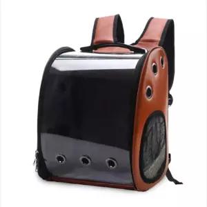 올투명 애완동물 가죽 백팩반려이동가방 강아지캐리어 고양이 이동장