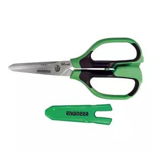 엔지니어-가위(DP) PH-57G 210mm 초록 (1EA)공구 절단용 마이크로세레이션 핑거가드 소프트핸들 소형 수공