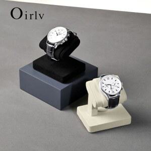 OIRLV 손목 시계 목걸이 쇼케이스 홀더 보관 주최자 디스플레이 화이버 팔찌 스탠드