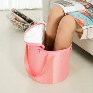 하이풋 접이식 족욕 바스켓(30x30cm) (핑크) 가정용기 휴대용기 여행용기 탕기 탕바구니 족탕 욕기 접이기