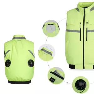 여름 작업 안전벨트ok K2 Safety 선풍기 아이스 조끼 작업용조끼 냉각조끼