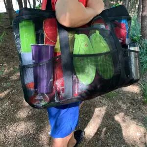 빅사이즈 대형 비치백방수백 가방 물놀이 빠짐 메쉬 쉬백 큰가방 서핑 초백 이백 매백