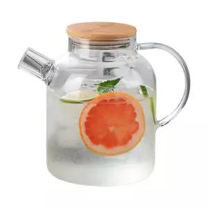 내열 유리 차주전자 (1.6L 대나무캡) DK02 포트 주방용품 티팟 찻주전자 주전자 메이커