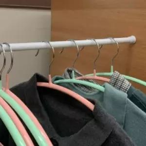 무타공 옷걸이 압축봉행거 1개걸이 얇은 가벼운충봉 정리 자취방필수품 다용도