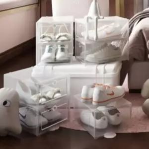 플립 신발정리 투명 슈케이스 DIY 세트 정리함 2p 수납 깔끔한