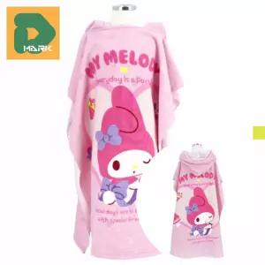 러블리 샤워가운 비치가운 타올 캐릭터 목욕가운 물놀이 준비물 수영장 가운 후드형 부드러운 여아 아동용