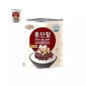 (제스트)리치스 통단팥 빙수 3Kg 빙수 카페재료 팥통조림 팥