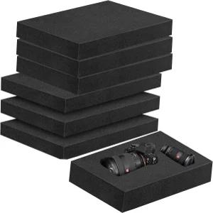 6개 16 x 12 1.5 인치 폴리우레탄 폼 케이스용 포장용 블랙 크래프트 시트용 인서트 카메라 도구 상자