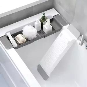 홈케어 욕조 트레이 물을 즐기는 자동 조정 장난감 선반 욕실 용품 수납 팔 길이 조절